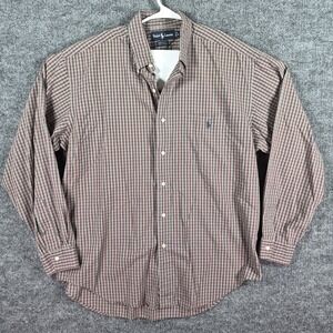 Ralph Lauren Shirt Mens Large Plaid Bartlett Button Down Classic Casual‎ Preppy